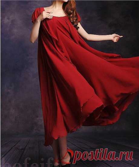 Fancy - NEW WOMEN&amp;#39;S MAXI CHIC CHIFFON VINTAGE LONG BALL PARTY IRREGULAR EVENING DRESS