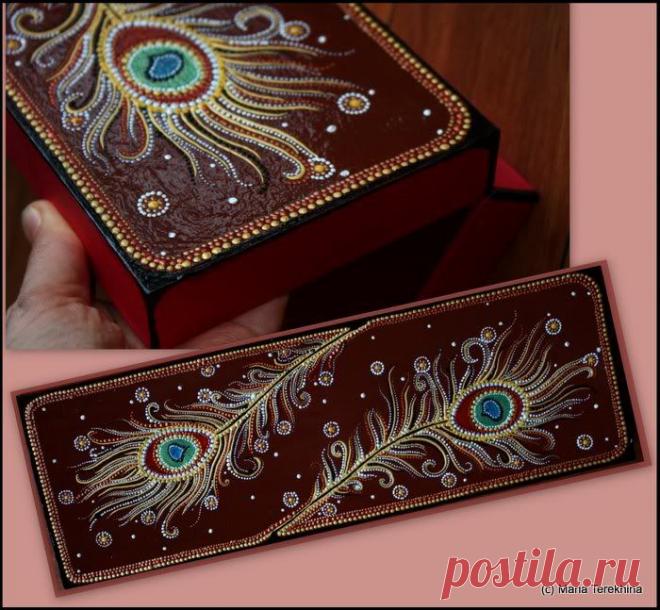 Коробка_павлиньи перья.