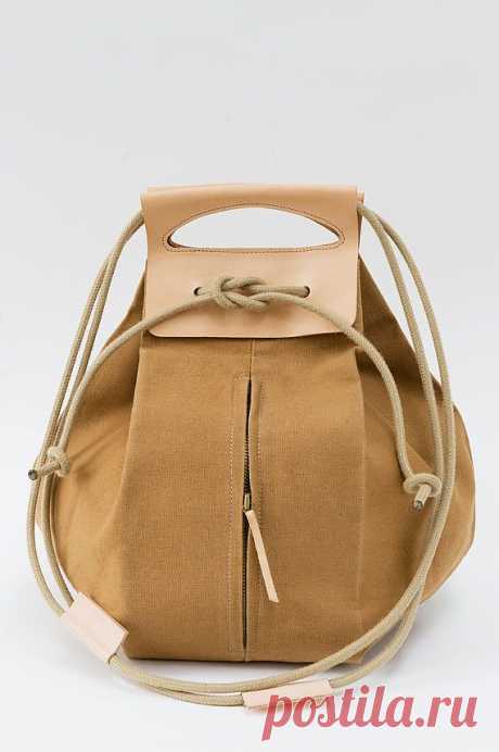 große PopupSegeltuchtasche mit Ledergriffen / von chrisvanveghel