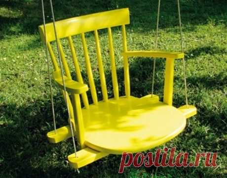 Садовые качели - источник положительных эмоций