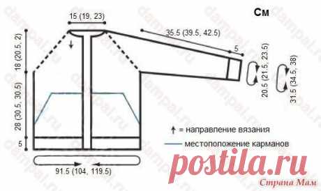 Женская вязаная толстовка с капюшоном.

Женская вязаная толстовка с капюшоном, карманами «кенгуру» и застежкой на молнии, так называемая «худи», выполняется различными ажурными рисунками.

Размеры:

S, M и L
Окружность груди – 91.5 (104, 119.5) см,
Длина – 51 (56, 58.5) см,
Окружность рукава на уровне подмышки – 31.5 (34.5, 38) см.

Необходимые материалы:
Пряжа Valley Yarns Southampton (72% мохер, 28% шелк; 210 м / 25 грамм в мотке) – 7 (8, 9) мотков, застежка молния длино...