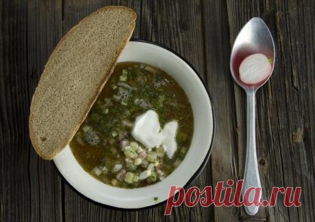 Грибная окрошка с хреном