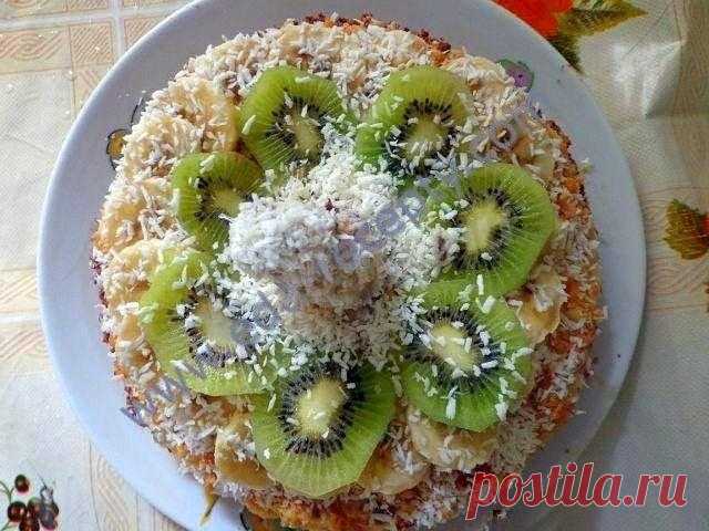 Фруктовый торт блинный Крепвиль Тропический рецепт с фото - 1000.menu