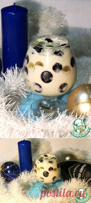 Ароматная закуска из коньячного сыра и пьяного винограда - кулинарный рецепт