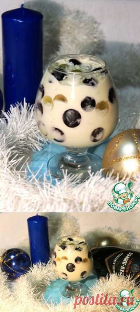 Ароматная закуска из коньячного сыра и пьяного винограда - кулинарный рецепт
