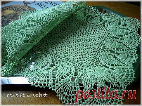 Красивая кайма крючком для пледа
