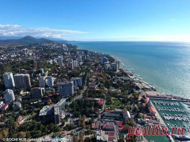 Морпорт Сочи с северной стороны и окрестности. Коптер SOCHI HUB