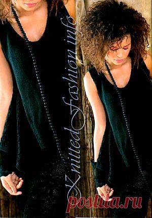 Топ с ажурными вставками - KnittedFashion.info - Модное Вязание