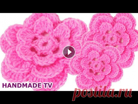 КРАСИВЫЙ ЦВЕТОК КРЮЧКОМ Crochet Flower Easy DIY TUTORIAL Привет, друзья! Сегодня вяжем красивый цветок Hi, fiends! Today We Want to Show You How to crochet a nice flower DIY TUTORIAL. -----------------------...