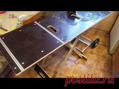 Тележка верстак для установки дверей.