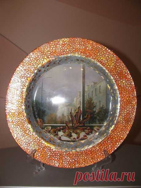 Декоративная тарелка &quot;Мой город&quot;. 2011 год.