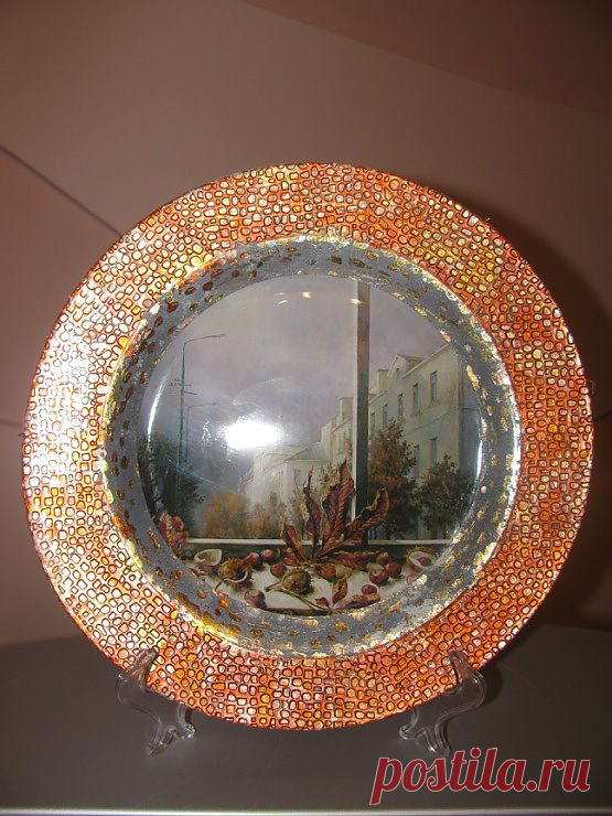 Декоративная тарелка "Мой город". 2011 год.