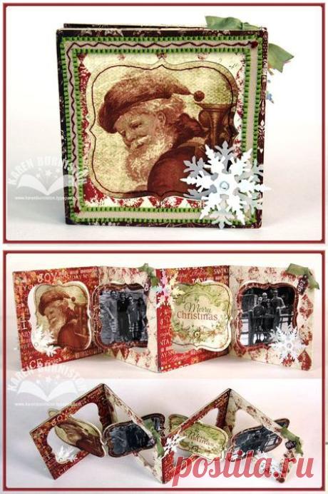 Я не левша: Sizzix Triple Play Блог хоп Неделя 6: Mini Accordion Альбом Рождественская открытка