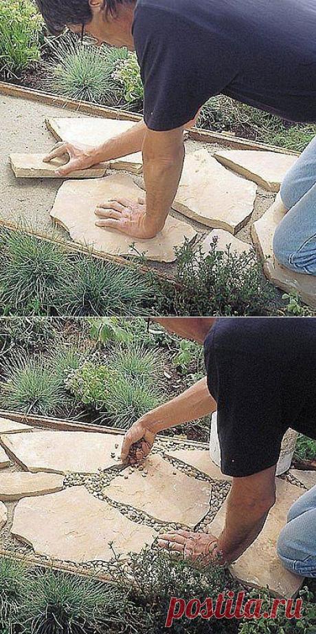 Как сделать дорожку из натурального камня
