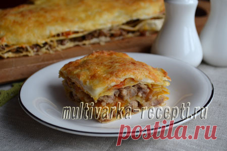 Лазанья из лаваша с фаршем