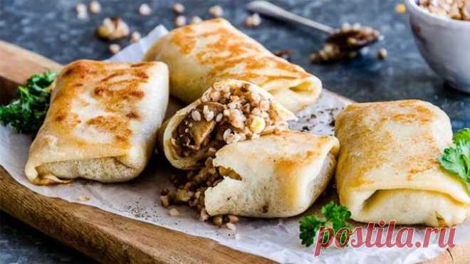 Рецепты: готовим вкусно! | Постные блинчики с гречкой и грибами | Facebook