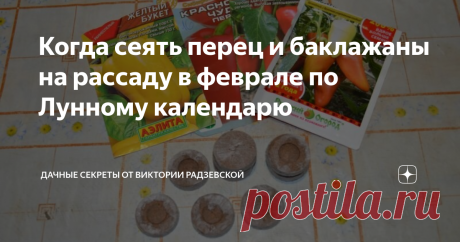 Когда сеять перец и баклажаны на рассаду в феврале по Лунному календарю В феврале я начинаю сеять сладкий перец и баклажаны на рассаду для дальнейшего выращивания в теплице. Чтобы всходы появились дружные, а растения выросли с крепким стволом и хорошо развитой корневой системе я сею перец и баклажаны по Лунному календарю. Расскажу подробнее о фазах Луны и благоприятных днях для посадки.
