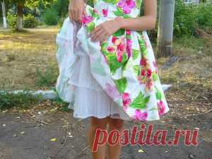 Как сшить нижнюю юбку.
+ ссылка на пошив платья