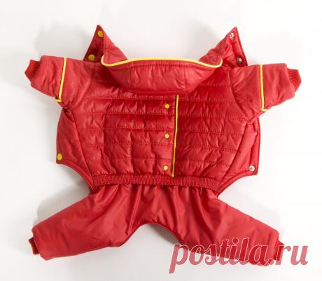 Осень : Комбинезон Дутик с кнопками Красный
