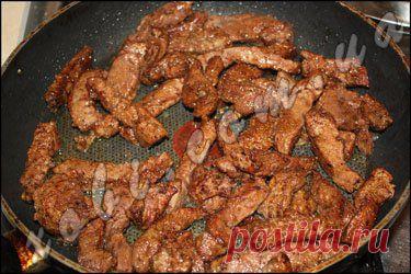 жареная говяжья печень