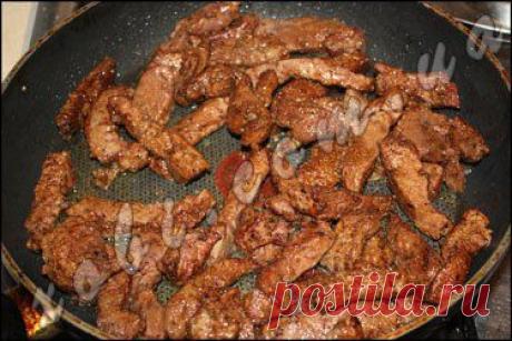 жареная говяжья печень