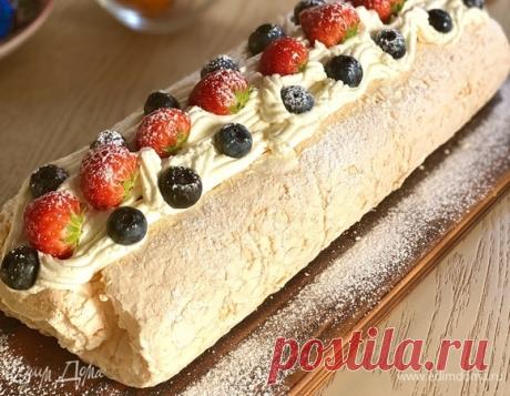 Меренговый рулет, пошаговый рецепт на 3466 ккал, фото, ингредиенты - Елена