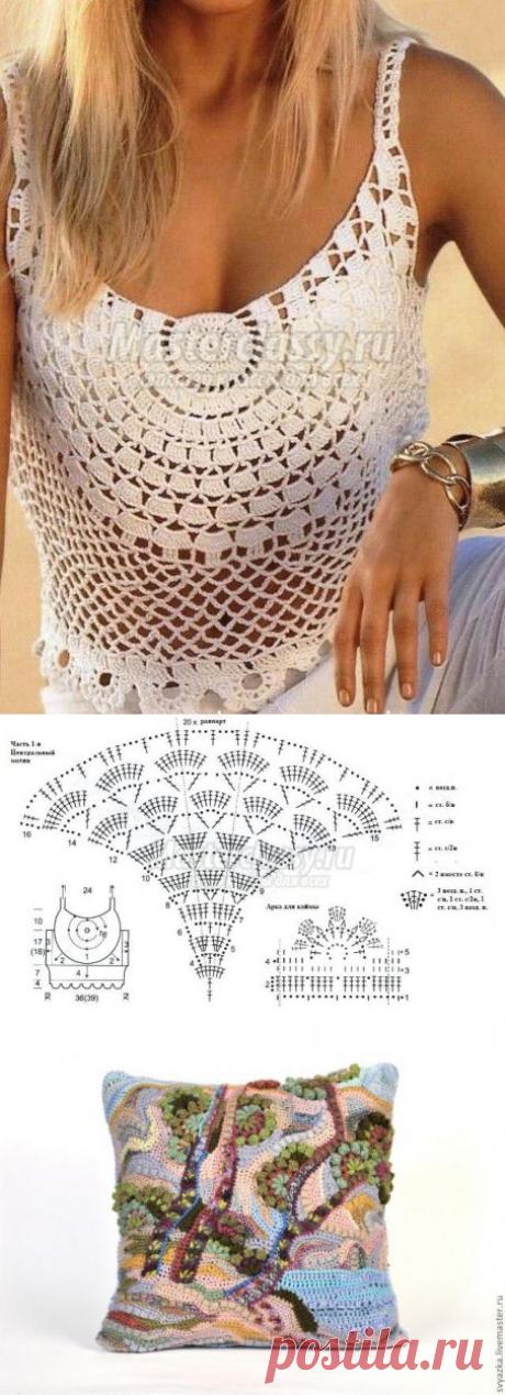 Летний топ: вязание крючком | Своими руками