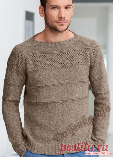 Мужской пуловер - Вязание - Страна Мам