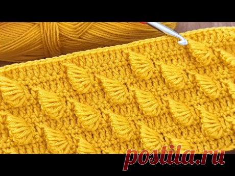 Ух ты, а как сделать супер красивый привлекательный 3D узор для вязания детского пледа крючком?