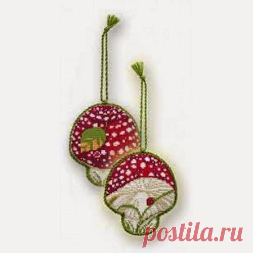 Вышивалка: Игольница "Мухомор"
