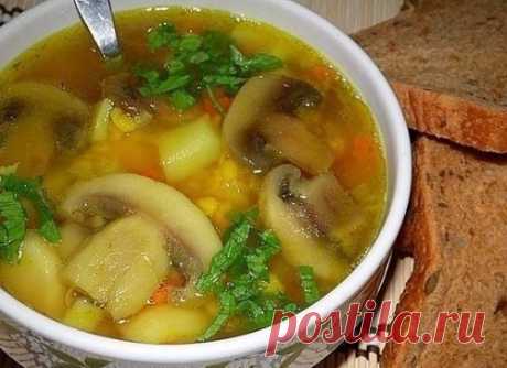 ГОРОХОВЫЙ СУП С КУРИЦЕЙ И ГРИБАМИ