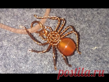 Паук кулон-ювелирные изделия из меди ручной работы 110