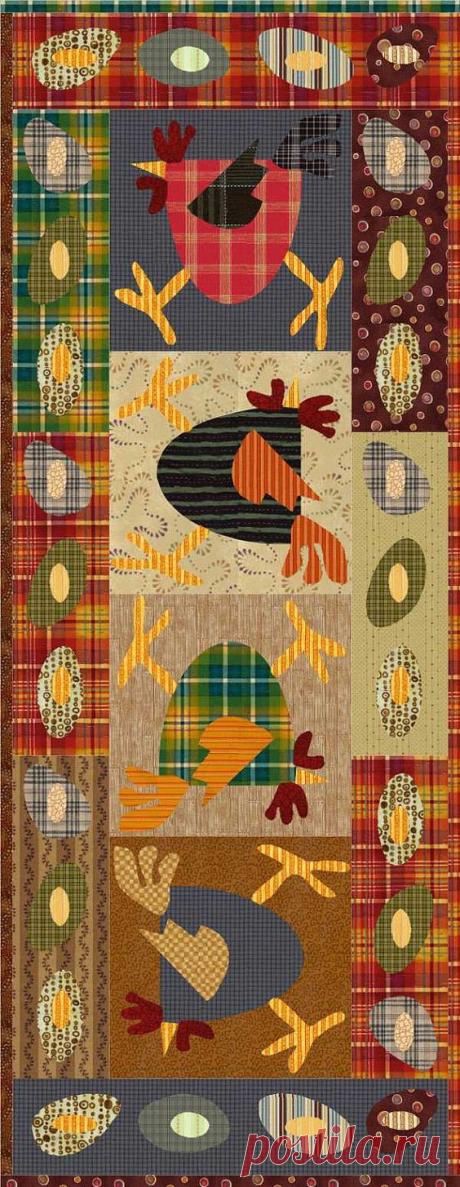 Scrambled Eggs Applique Tablerunner PDF Pattern