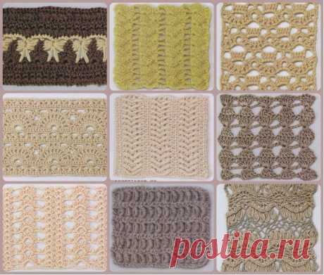 Узоры для вязания крючком (10 уз.).