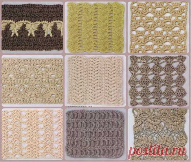 Узоры для вязания крючком (10 уз.).