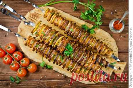 Шашлык из картофеля с салом: может составить конкуренцию мясу