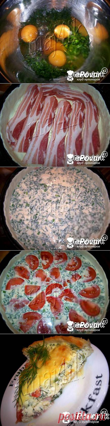 Сырно-сливочный киш-суфле с помидорами и беконом — Рецепт приготовления с фото — Десерты, Суфле