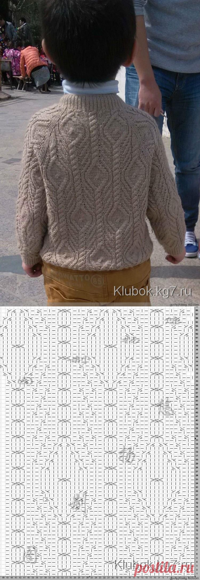 Красивый узор для детского кардигана | Клубок