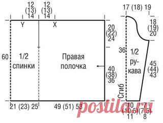 Кардиган с рукавами из трикотажного полотна
Спина и полочки этого кардигана связаны единым полотном лицевой гладью, а рукава сшиты из вискозного полотна.
#спицы #вязаный_жакет
РАЗМЕРЫ

Показать полностью…
