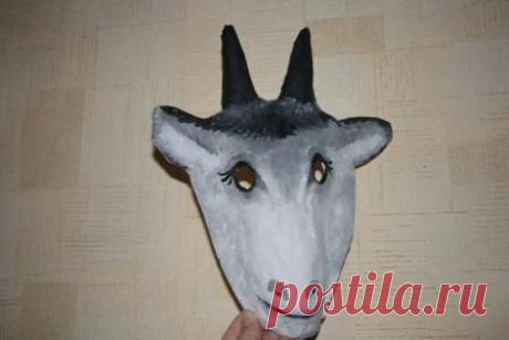 Маска козы из бумаги своими руками | Как сделать маску козы из бумаги