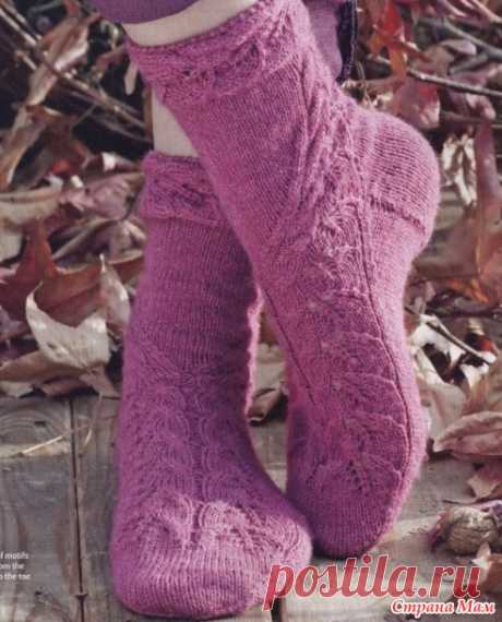 Вяжем одновременно два носочка LEAFY SOCKS - Вяжем вместе он-лайн - Страна Мам