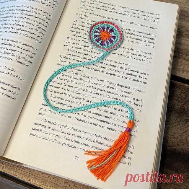 Закладка для книги, вяжем крючком