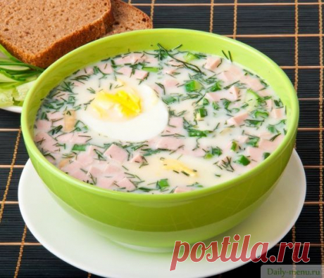 Окрошка на сыворотке - Рецепты от Daily-menu.ru - Daily-menu.ru