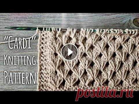 Идеально для КАРДИГАНА: вяжем узор "Cardi" / Beautiful Knitting Pattern For Cardigan Идеальный простой изысканный узор спицами для кардигана, джемпера, топа: вяжем узор "Cardi". Beautiful knitting pattern for cardigan, top. ☝...