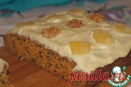 Морковный кекс с грецкими орехами - кулинарный рецепт