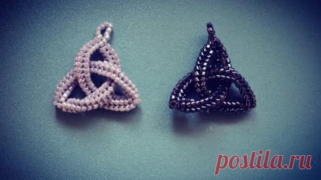 Мистический кулон из бисера.  Бисероплетение.  Мастер класс