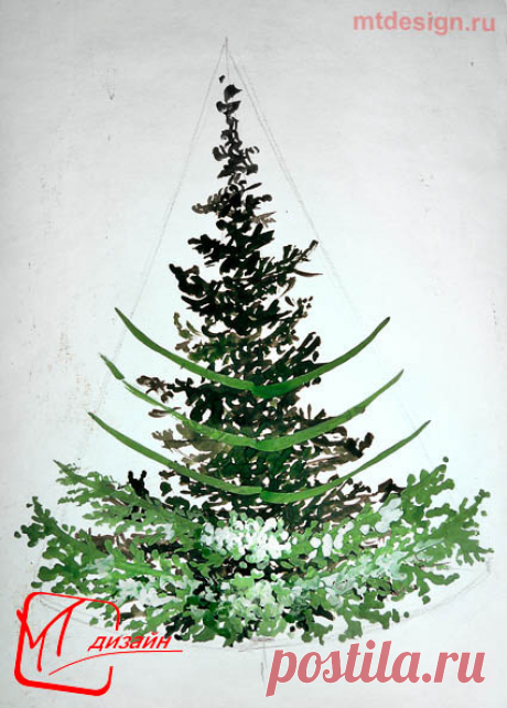 Рисуем ель
