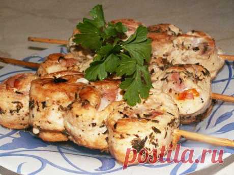 Шашлык куриный с беконом — Мой садочек