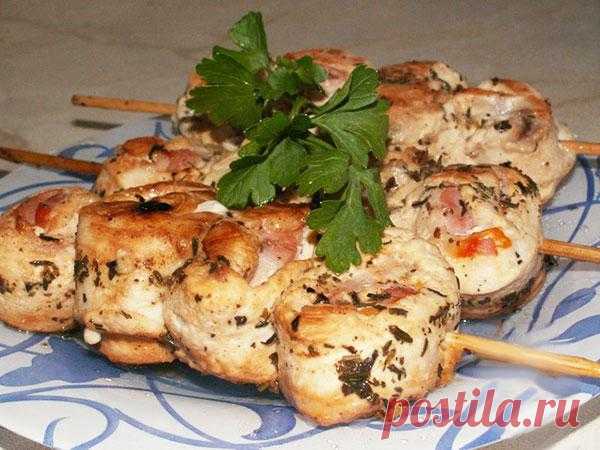 Шашлык куриный с беконом — Мой садочек