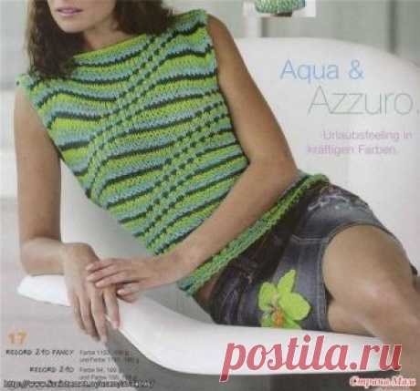 Летний топ &quot;Record&quot; спицами